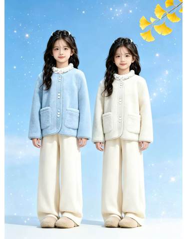 트위드 보아 카라 재킷 & 와이드 팬츠 세트 R30017