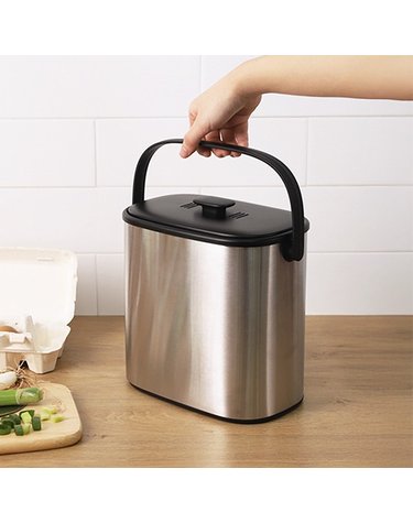 히키스 304 스텐 싱크대 음식물 쓰레기통 5L