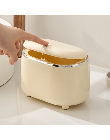 HICKIES 화장대 데스크 원터치 오픈 컴팩트 휴지통2.5L