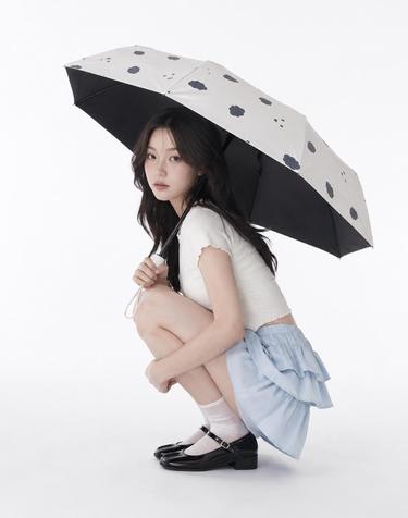 HICKIES UV암막 여름 데일리 자외선차단 클라우드 3단 반자동 경량 양우산