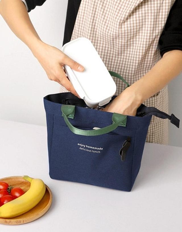 히키스 도시락가방 보온보냉 피크닉 라운딩 홈메이드 런치백 착용컷