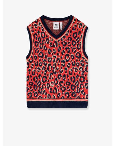 [해외직구][N85]아디다스 KD0335 남성 니트 스웨터 가디건 ADIDAS X WALES BONNER Wool blend sweater with animal print