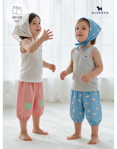 [블루독] 베이직 뱀부 2종런닝_MG (24W1050003)