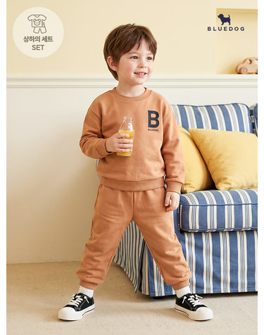 [블루독] B로고 베이직 상하세트_BR (24WE567203)
