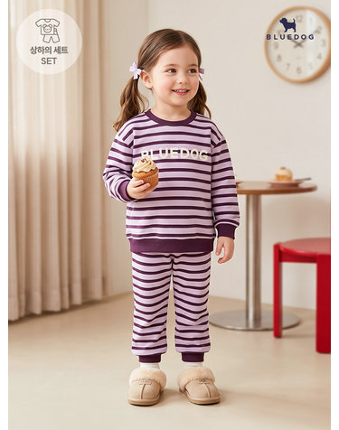 [블루독] STRIPE 상하세트_WN (24W1067206)
