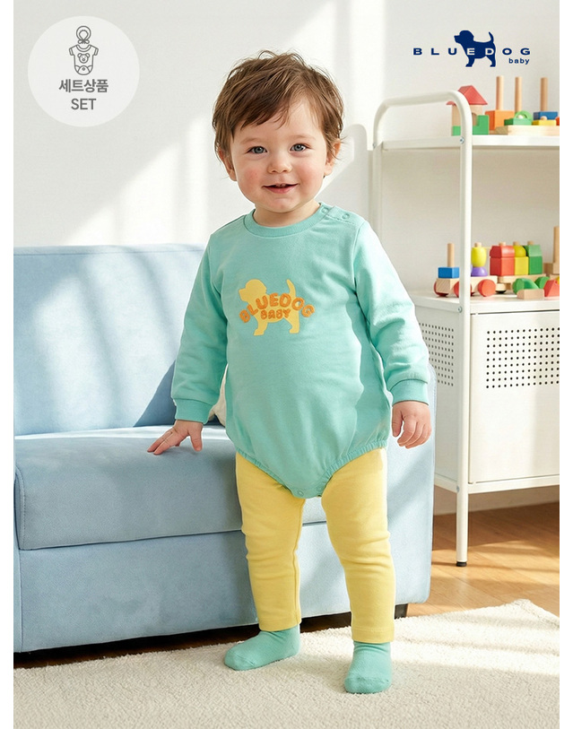블루독베이비 [블루독베이비] 베이직 컬러 바디수트_MN (4411960402) 착용컷