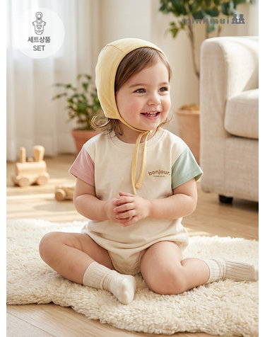 [밍크뮤] 블록 바디수트SET_CR (3437067601)