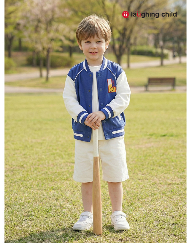 래핑차일드 [래핑차일드] 스마일 스타디움 점퍼_BL (8412911134) 착용컷