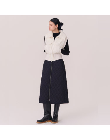 A라인 롱 패딩스커트 HTWSK5L03T