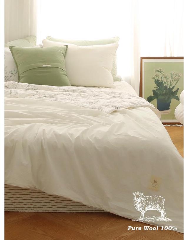 앤스티치 플라니 고밀도면 양모 차렵이불(S/Q) 2colors 착용컷