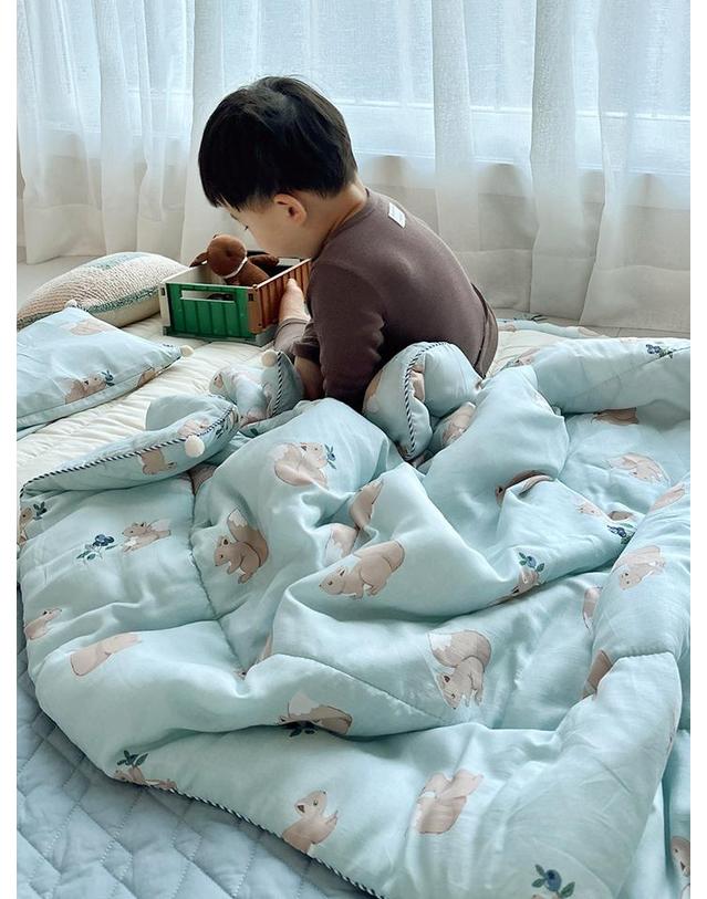 크레므앙팡 포코 모달 볼륨플러스 낮잠이불세트+베개솜 착용컷