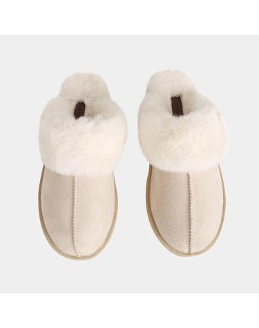[슈펜] [울블렌드] 스웨이드 퍼 로우 슬리퍼 (HPCV8D102S-T)
