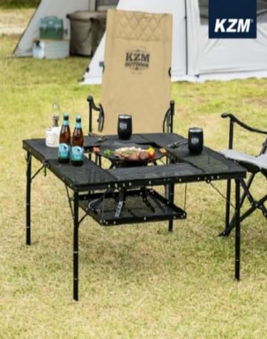 [카즈미] 옵티머스 화로대 테이블 높이조절 불멍 BBQ 테이블 //  (K22T3U04)