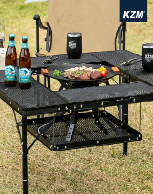 카즈미 [카즈미] 옵티머스 화로대 테이블 높이조절 불멍 BBQ 테이블 // (K22T3U04) 착용컷