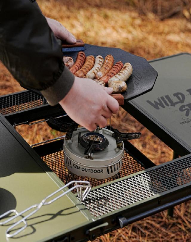카즈미 [카즈미] 와일드 필드 3폴딩 BBQ 테이블 높이조절 테이블 IGT 무한연결 // (K23T3U07) 착용컷