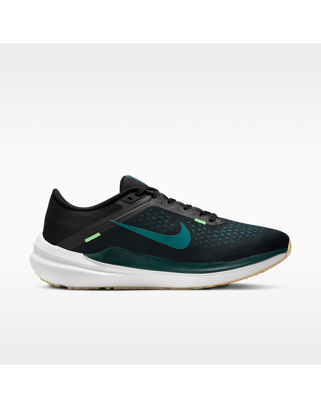 나이키 [NIKE] 나이키 윈플로 10 남성 로드 러닝화 / 블랙-딥 정글-라임 블라스트-지오드 틸_DV4022-008 착용컷