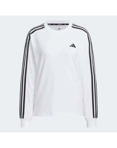 [ADIDAS] 에센셜 플러스 3 스트라이프 긴 소매 티셔츠 / 화이트_JW4496