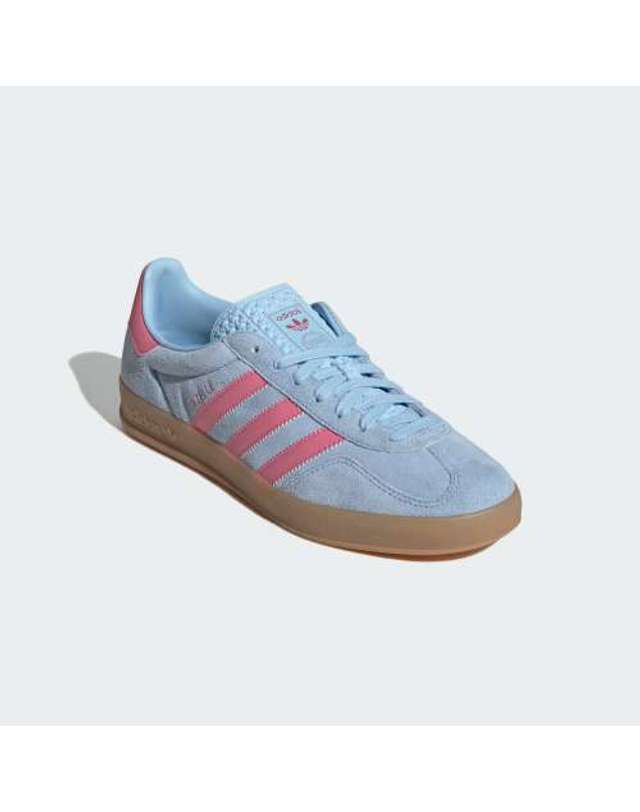 아디다스 [ADIDAS] 가젤 실내화 클리어 스카이 / 로즈 톤 / 껌_JH6193 착용컷