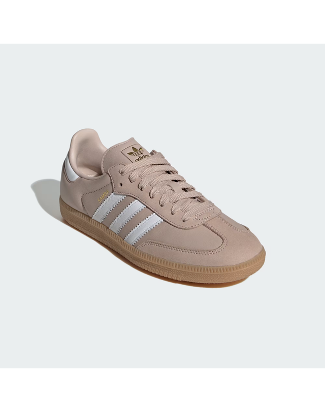 아디다스 [ADIDAS] 아디다스 삼바 OG 슈즈 / 원더 토프 / 클라우드 화이트 / 골드 메탈릭_IE6523 착용컷