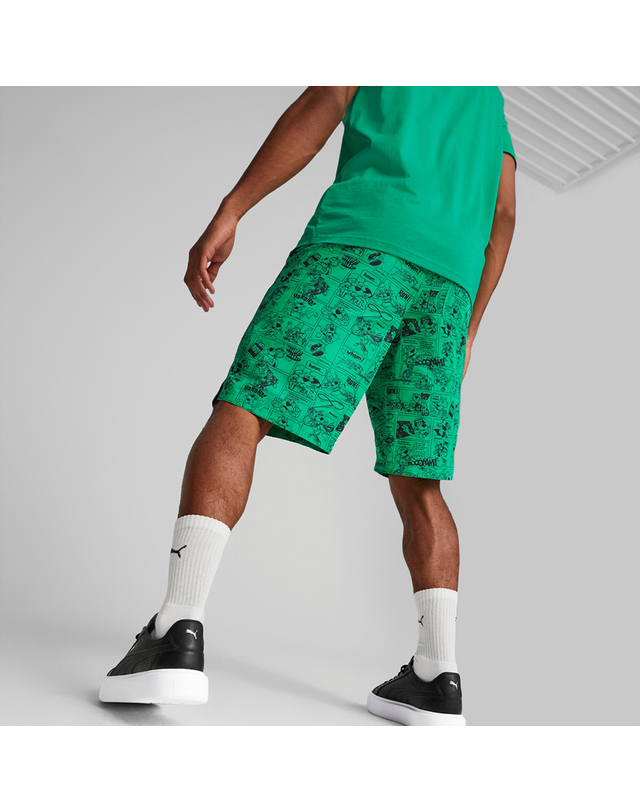 푸마 [푸마] 남성용 클래식 우븐 쇼츠 CLASSICS WOVEN SHORTS 그린_62060236 착용컷