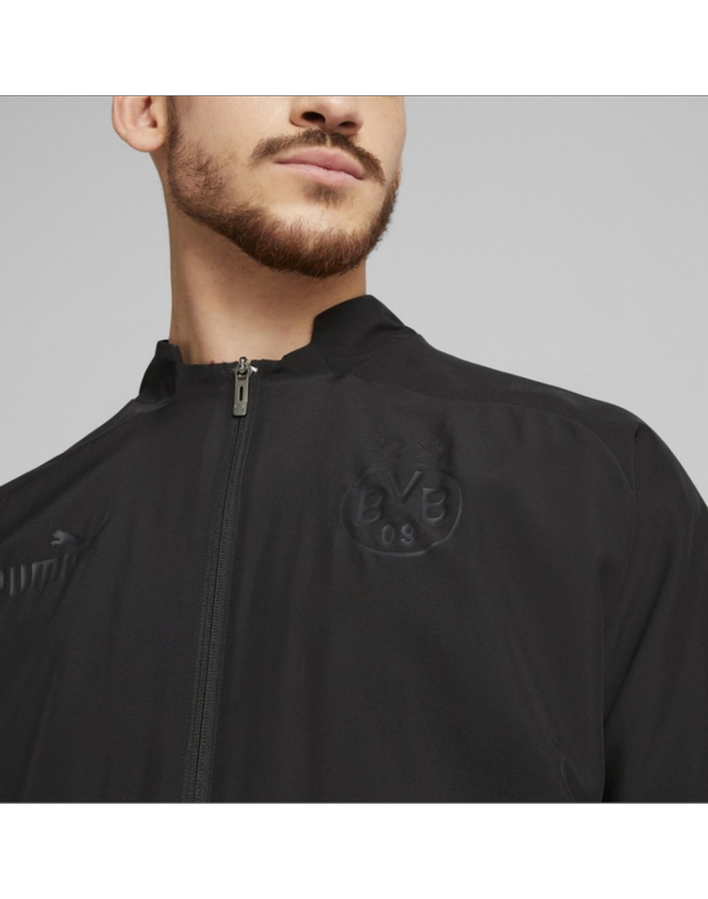 푸마 [푸마] 남성용 BVB 도르트문트 프리매치 재킷 BVB PREMATCH JACKET 블랙_76955002 착용컷