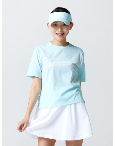 여성 베이직 크루넥 골프 티셔츠 민트