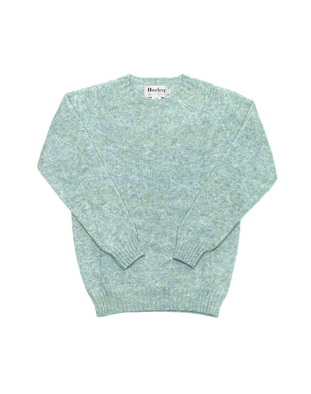 할리오브스코틀랜드 [명품] 라프리마 할리오브스코틀랜드 M3834 7 SHAGGY SEAGLASS 남성 니트 착용컷