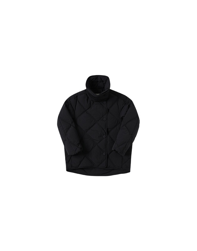 옌키옌키 [명품] 라프리마 옌키옌키 QUEEN JACKET TWILL BLACK 여성 패딩 착용컷
