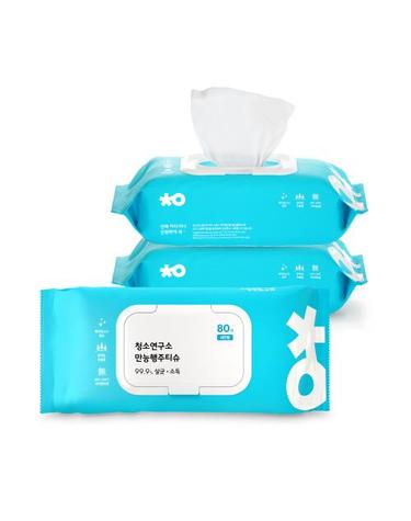 [청소연구소] 국내생산 살균소독 만능 행주티슈 (80매×3팩)