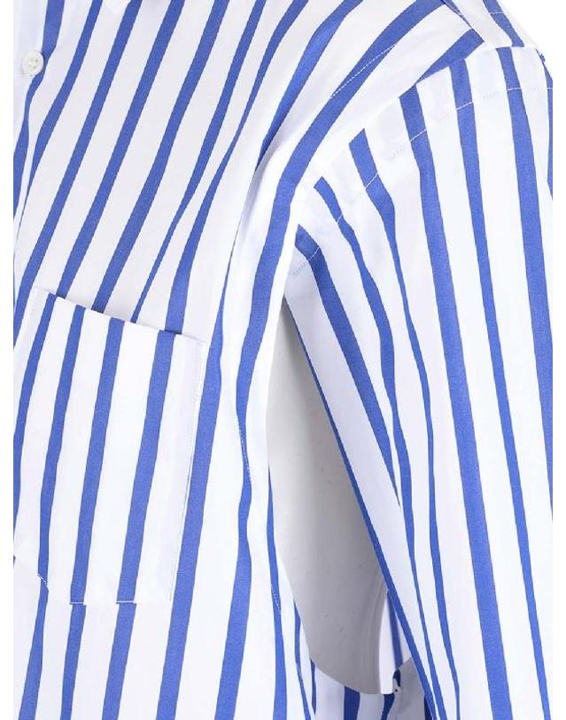 꼼데가르송 [당일배송] 꼼데가르송 스트라이프 포플린 셔츠 FK-B043-S231-STRIPE 착용컷