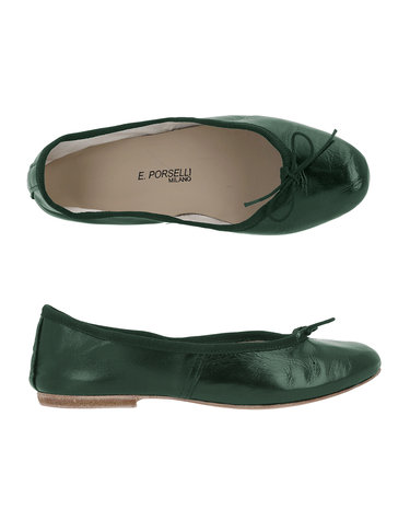 [명품] 라프리마 포셀리 BALLET LEATHER FLAT 95 DARK GREEN 여성 플랫슈즈