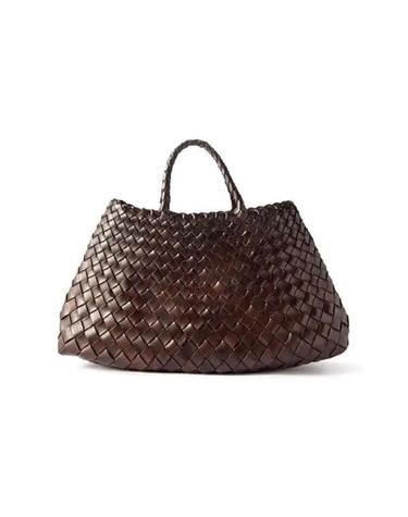 [명품] 라프리마 [브랜드 공식] 드래곤 디퓨전 SANTA CROCE 스몰 산타 크로체 탑핸들 백 8893 DARK BROWN