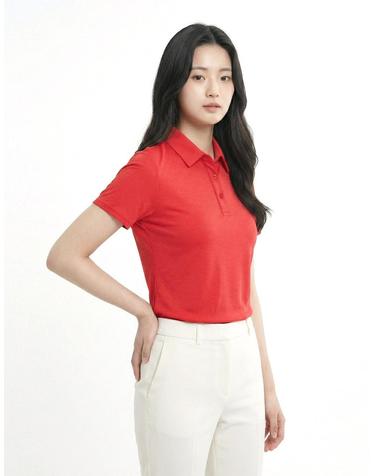콜핑 2102TK557W 베이직 옆트임 반팔 여성 여름 등산 카라 티셔츠