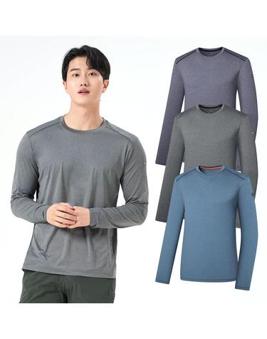 콜핑 2101TK419M 스판 하이쿨 남성 등산 라운드 긴팔 티셔츠