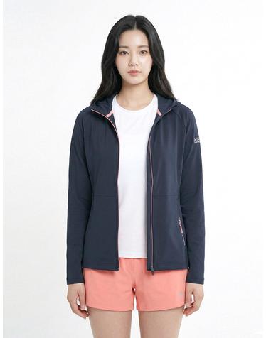 콜핑 여성 봄 신축 트리코트 펀칭 스포티 등산 집업 자켓 2361JK334W