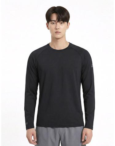 콜핑 공용 하이쿨 투톤멜란지 라그랑 등산 긴팔 라운드 티셔츠 2341TK223U