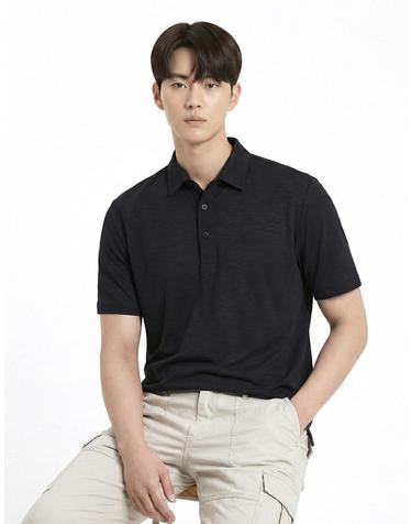 콜핑 남성 하이쿨 스트라이프 옆트임 등산 반팔 카라 티셔츠 2142TK849M