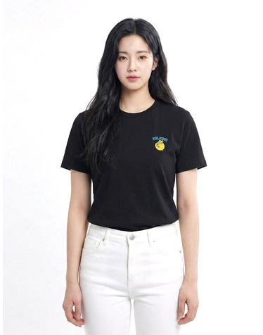 콜핑 여성 오버사이즈 면 로고 등산 반팔 라운드 티셔츠 2442TK933W