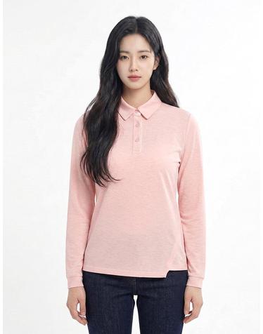 콜핑 여성 하이쿨 흡습속건 기본 등산 긴팔 카라 티셔츠 2441TK352W