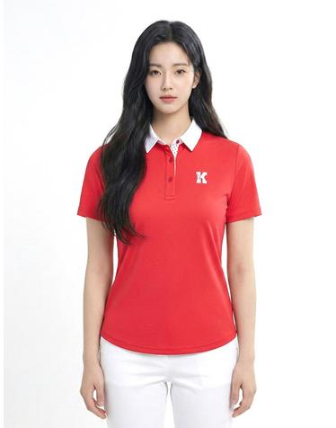 콜핑 2042TK816W 통기성 시원한 하이쿨 여자 여름 등산 반팔 카라 티셔츠