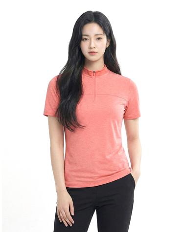 콜핑 1942TK733W 메쉬 집업 속건 기능성 여자 등산 집업 반팔 티셔츠