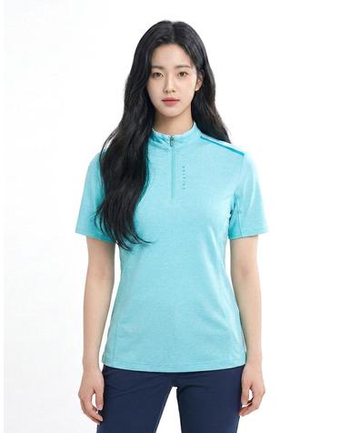 콜핑 여성 하이쿨 통기성 좋은 등산 반팔 반집업 티셔츠 1802TK255W