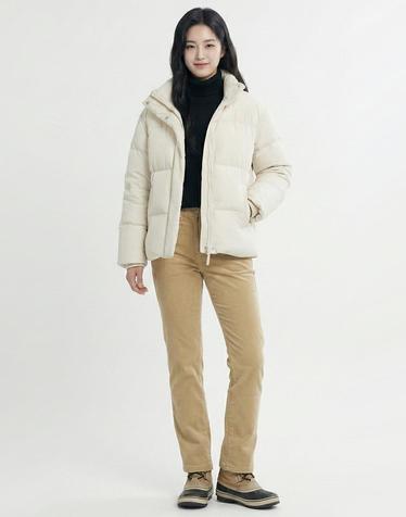 콜핑 2194PK534W 코듀로이 허리밴딩 배색 캐주얼 여자 겨울 바지
