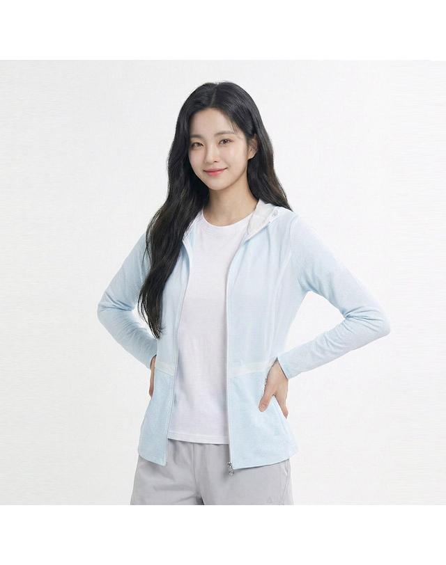콜핑 콜핑 2061JK256W 바람막이 패턴 프린트 스판 드라이 후드 여성 등산 자켓 착용컷