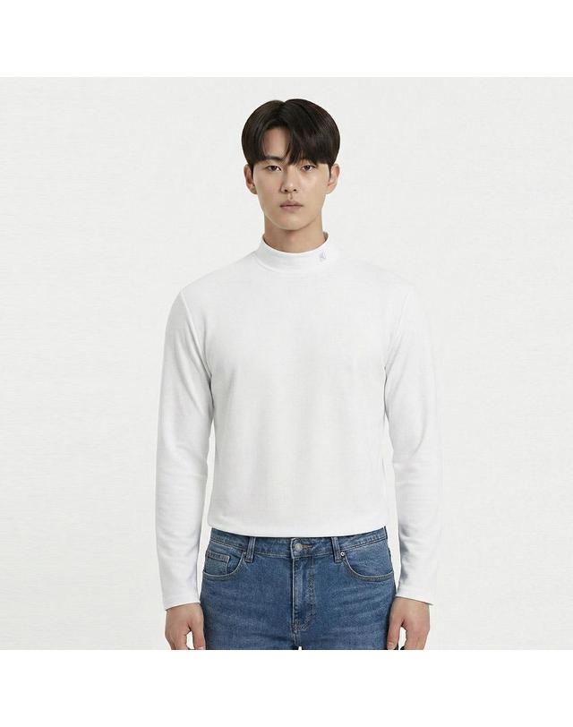 콜핑 콜핑 남성 냉감 스트라이프 흡습속건 하이넥 긴팔 등산 티셔츠 2541TK225M 착용컷