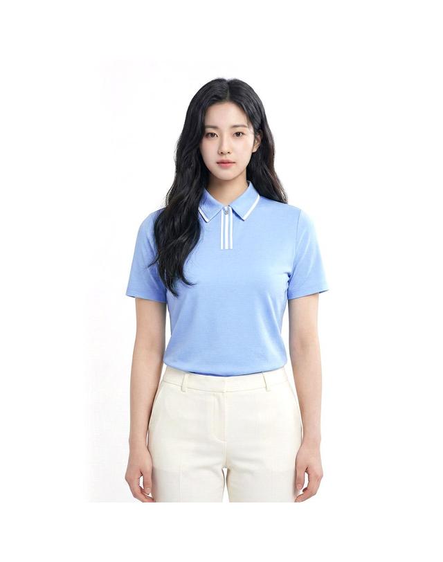 콜핑 콜핑 여성 하이쿨 시어서커 등산 반팔 카라 티셔츠 2442TK931W 착용컷