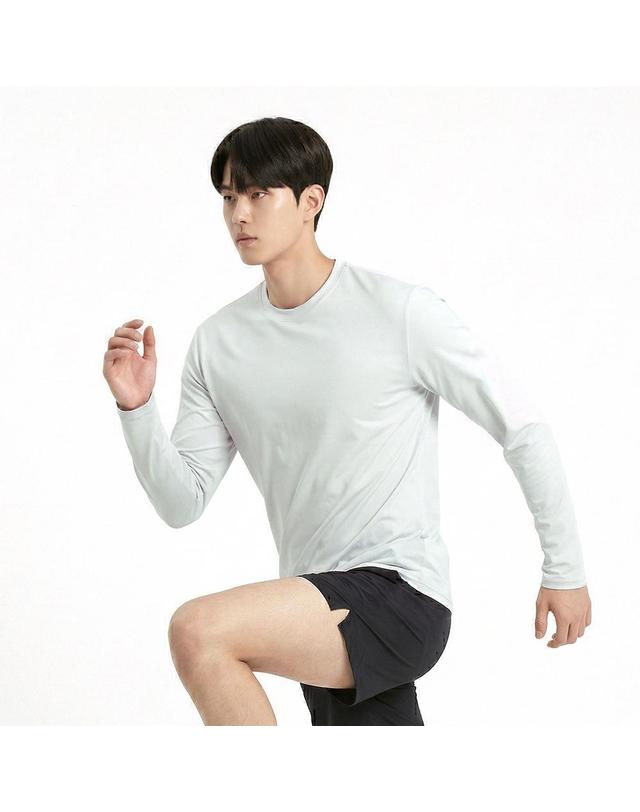 콜핑 콜핑 2142TK834M 아이스본 냉감 남성 긴팔 라운드 티셔츠 착용컷