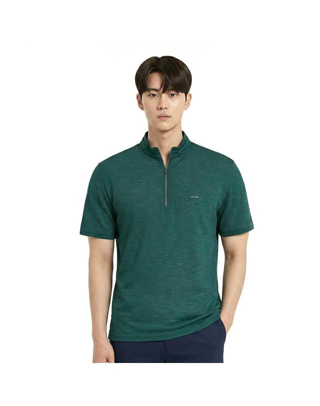 콜핑 콜핑 남성 하이쿨 흡습속건 쾌적 베이직 등산 반팔 반집업 티셔츠 2242TK894M 착용컷