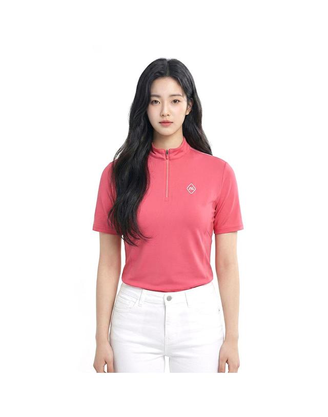 콜핑 콜핑 여성 여름 하이쿨 반팔 집업 티셔츠 1902TK539W 착용컷