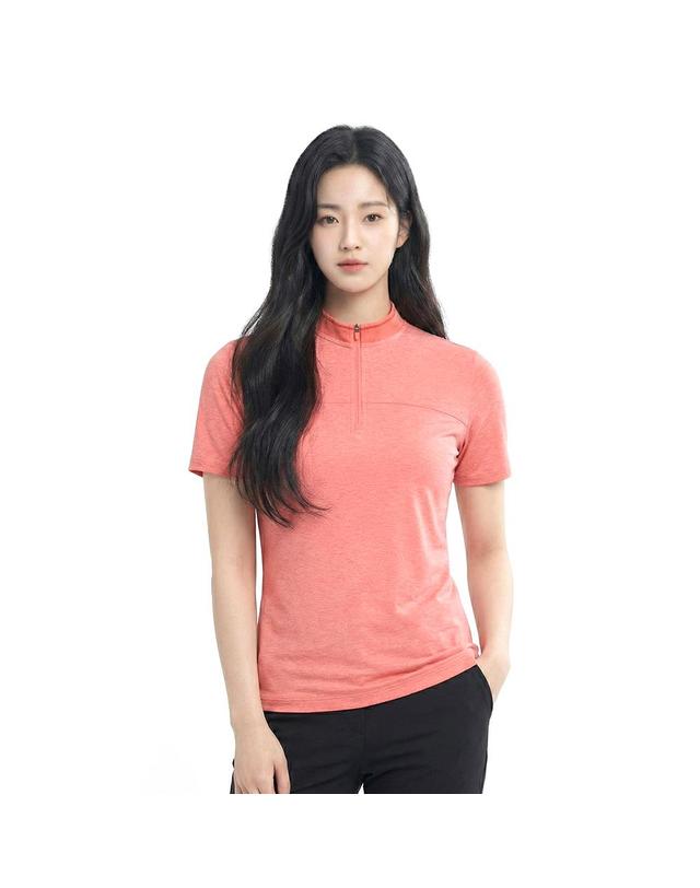 콜핑 콜핑 1942TK733W 메쉬 집업 속건 기능성 여자 등산 집업 반팔 티셔츠 착용컷
